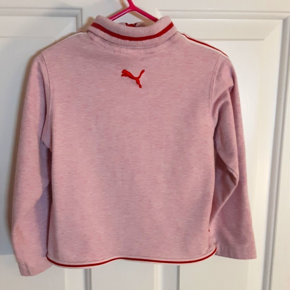 Puma Jacket Zipper Logo Pink Red size 3T - Picture 2 of 4